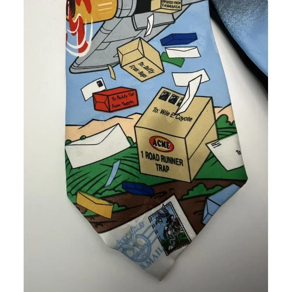 1997 Men's Necktie  Looney Tunes‎ Bugs Bunny Postage Stamp Collection